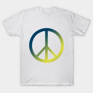 Peace symbol in ukrainian colors T-Shirt